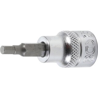 BGS technic Bit-Einsatz | Antrieb Innenvierkant 10 mm (3/8") | Innensechskant 5/32"