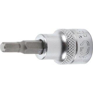 BGS technic Bit-Einsatz | Antrieb Innenvierkant 10 mm (3/8") | Innensechskant 3/16"