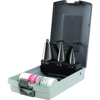 KS-TOOLS HSS Co Blechschälbohrer-Satz, Kunststoffkassette 4-tlg.