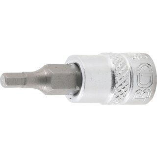 BGS technic Bit-Einsatz | Antrieb Innenvierkant 6,3 mm (1/4") | Innensechskant 1/8"