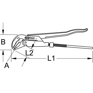 KS-TOOLS BERYLLIUMplus Eckrohrzange 1" 