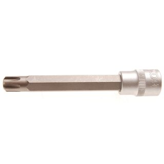 BGS technic Bit-Einsatz | Länge 100 mm | Antrieb Innenvierkant 10 mm (3/8") | Keil-Profil (für RIBE) M8