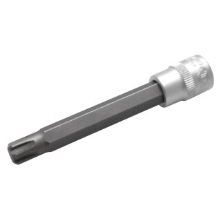 BGS technic Bit-Einsatz | Länge 100 mm | Antrieb Innenvierkant 10 mm (3/8") | Keil-Profil (für RIBE) M10