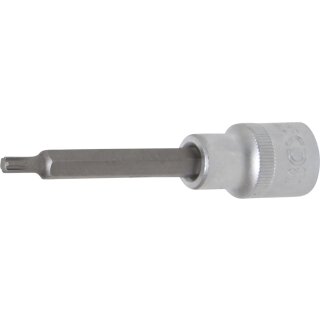 BGS technic Bit-Einsatz | Länge 100 mm | Antrieb Innenvierkant 12,5 mm (1/2") | Keil-Profil (für RIBE) M5