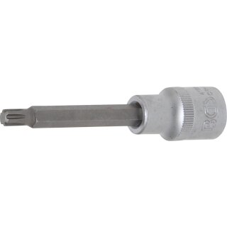 BGS technic Bit-Einsatz | Länge 100 mm | Antrieb Innenvierkant 12,5 mm (1/2") | Keil-Profil (für RIBE) M7