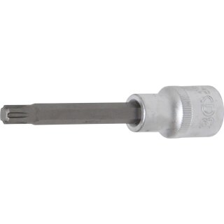BGS technic Bit-Einsatz | Länge 100 mm | Antrieb Innenvierkant 12,5 mm (1/2") | Keil-Profil (für RIBE) M8