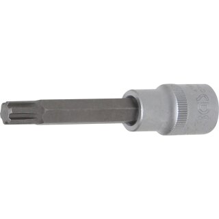 BGS technic Bit-Einsatz | Länge 100 mm | Antrieb Innenvierkant 12,5 mm (1/2") | Keil-Profil (für RIBE) M10
