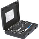 KS-TOOLS 3/8"+1/2" TRIPLEplus Durchgangs-Steckschlüssel-Satz, 17-tlg.