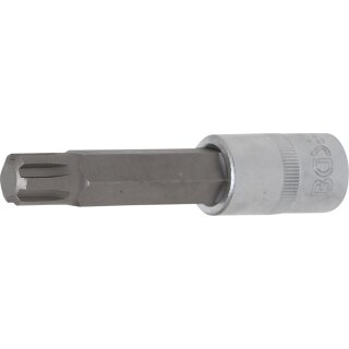 BGS technic Bit-Einsatz | Länge 100 mm | Antrieb Innenvierkant 12,5 mm (1/2") | Keil-Profil (für RIBE) M14