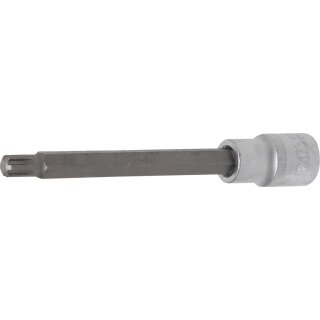 BGS technic Bit-Einsatz | Länge 140 mm | Antrieb Innenvierkant 12,5 mm (1/2") | Keil-Profil (für RIBE) M9