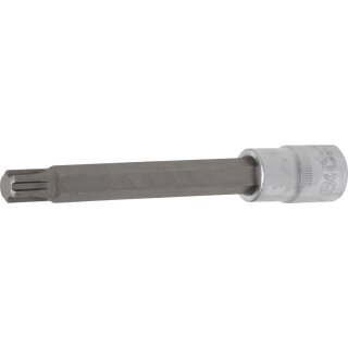 BGS technic Bit-Einsatz | Länge 140 mm | Antrieb Innenvierkant 12,5 mm (1/2") | Keil-Profil (für RIBE) M12