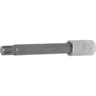 BGS technic Bit-Einsatz | Länge 140 mm | Antrieb Innenvierkant 12,5 mm (1/2") | Keil-Profil (für RIBE) M13