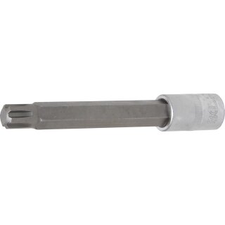 BGS technic Bit-Einsatz | Länge 140 mm | Antrieb Innenvierkant 12,5 mm (1/2") | Keil-Profil (für RIBE) M14