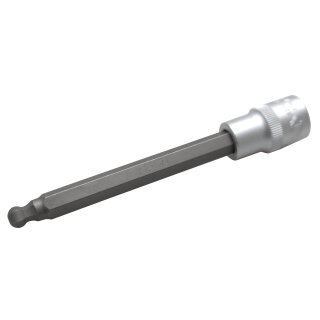 BGS technic Bit-Einsatz | Länge 140 mm | Antrieb Innenvierkant 12,5 mm (1/2") | Innensechskant mit Kugelkopf 8 mm