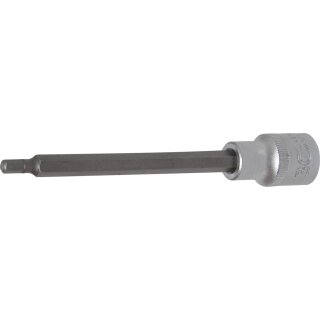 BGS technic Bit-Einsatz | Länge 140 mm | Antrieb Innenvierkant 12,5 mm (1/2") | Innensechskant 5 mm