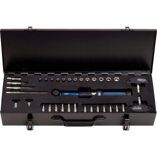 KS-TOOLS 1/4" ERGOTORQUE®precision Ratschen-Drehmomentschlüssel-Satz Drehknopf, 1-25Nm, 35-tlg.