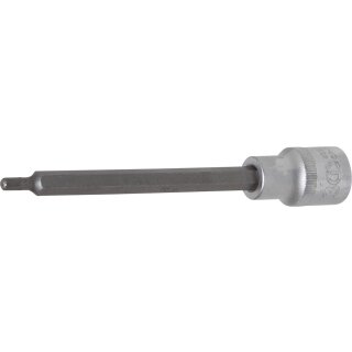 BGS technic Bit-Einsatz | Länge 140 mm | Antrieb Innenvierkant 12,5 mm (1/2") | Innenvielzahn (für XZN) M5