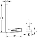 KS-TOOLS Anschlagwinkel nach DIN 875/2, 500mm