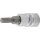 BGS technic Bit-Einsatz | Antrieb Innenvierkant 6,3 mm (1/4") | Innenvielzahn (für XZN) M5