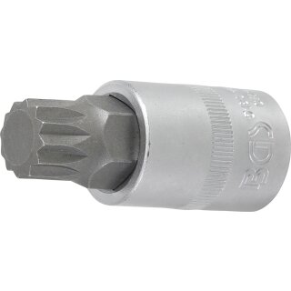 BGS technic Bit-Einsatz | Antrieb Innenvierkant 12,5 mm (1/2") | Innenvielzahn (für XZN) M17