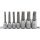 BGS technic Bit-Einsatz-Satz | Antrieb Innenvierkant 10 mm (3/8") / 12,5 mm (1/2") | Keil-Profil (für RIBE) M6 - M14  | 7-tlg.