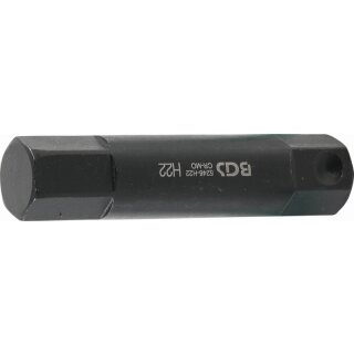 BGS technic Bit | Länge 100 mm | Antrieb Außensechskant 22 mm | Innensechskant 22 mm