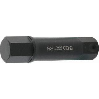 BGS technic Bit | Länge 100 mm | Antrieb Außensechskant 22 mm | Innensechskant 24 mm