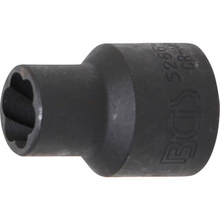 BGS technic Spezial-Steckschlüssel-Einsatz / Schraubenausdreher | Antrieb Innenvierkant 12,5 mm (1/2") | SW 11 mm