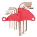 KS-TOOLS BRONZEplus Innensechskant-Winkelstiftschlüssel-Satz, 8-tlg.Kugelkopf