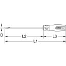 KS-TOOLS TITANplus Schlitz-Schraubendreher, 7,9mm, 268mm