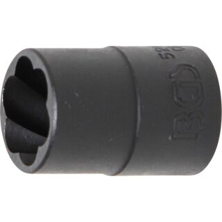 BGS technic Spezial-Steckschlüssel-Einsatz / Schraubenausdreher | Antrieb Innenvierkant 12,5 mm (1/2") | SW 16 mm
