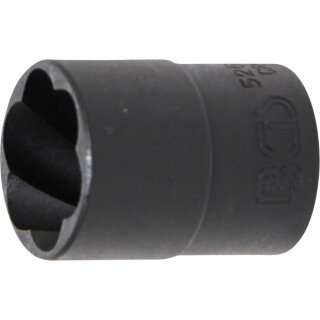 BGS technic Spezial-Steckschlüssel-Einsatz / Schraubenausdreher | Antrieb Innenvierkant 12,5 mm (1/2") | SW 19 mm