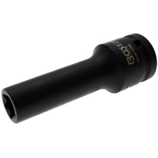 BGS technic Kraft-Steckschlüssel-Einsatz E-Profil, tief | Antrieb Innenvierkant 20 mm (3/4") | SW E20 mm