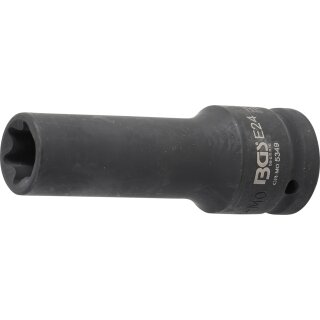 BGS technic Kraft-Steckschlüssel-Einsatz E-Profil, tief | Antrieb Innenvierkant 20 mm (3/4") | SW E24 mm