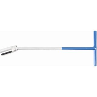 BGS technic Zündkerzenschlüssel mit T-Griff, Kugelgelenk | SW 20,8 mm