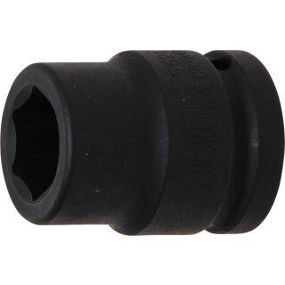 BGS technic Kraft-Steckschlüssel-Einsatz Sechskant | Antrieb Innenvierkant 20 mm (3/4") | SW 21 mm