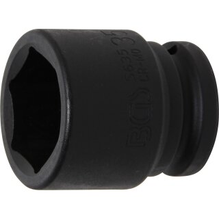 BGS technic Kraft-Steckschlüssel-Einsatz Sechskant | Antrieb Innenvierkant 20 mm (3/4") | SW 35 mm