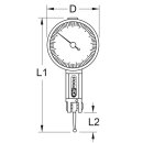 KS-TOOLS Präzisions-Messuhr  mit Nulleinstellung 0-0,8mm