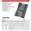 KS-TOOLS GEARplus RINGSTOP-Ratschenringmaulschlüssel-Satz, 30-tlg. mit Adapter