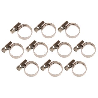 BGS technic Schlauchklemmen | rostfrei | 12 x 20 mm | 10-tlg.