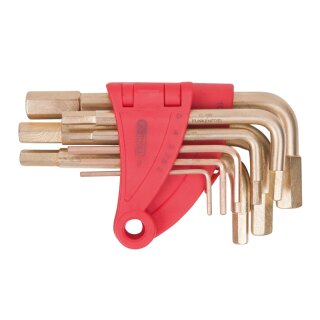 KS-TOOLS BRONZEplus Innensechskant-Winkelstiftschlüssel-Satz Zoll 10-tlg.