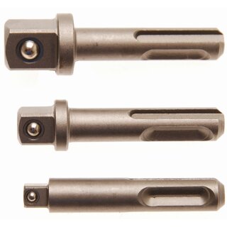 BGS technic Adapter-Satz | SDS - Außenvierkant 6,3 mm (1/4"), 10 mm (3/8"), 12,5 mm (1/2") | 3-tlg.