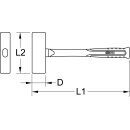KS-TOOLS BRONZEplus Fäustel 2000 g, mit Hickorystiel