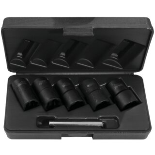 KS-TOOLS 1/2" Spiral-Profil-Kraft-Stecknuss-Satz, 6-tlg., 19-25mm