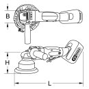 KS-TOOLS Akku-Poliermaschine, 2.300 U/min 18V, mit 2...