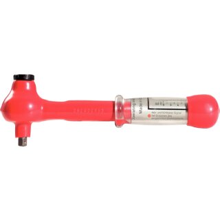 KS-TOOLS 1/2" Mini Drehmomentschlüssel mit Schutzisolierung und Umschalt-Ratschenkopf, 5-25Nm