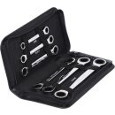KS-TOOLS GEARplus Doppel-Ratschenringschlüssel-Satz, 6-tlg. Lederetui