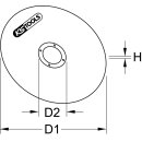 KS-TOOLS Schruppschleifscheibe, gewölbt, Ø 59mm, 25-Pack