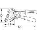 KS-TOOLS Ratschenkabelschere mit Schutzisolierung, 400mm