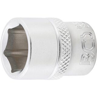 BGS technic Steckschlüssel-Einsatz Sechskant | Antrieb Innenvierkant 10 mm (3/8") | SW 15 mm